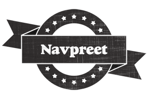 Navpreet grunge logo