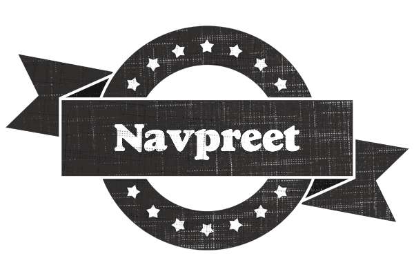 Navpreet grunge logo