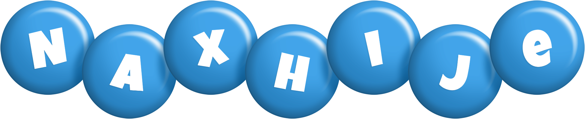 Naxhije candy-blue logo