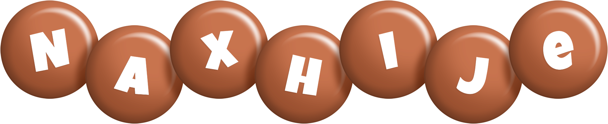 Naxhije candy-brown logo