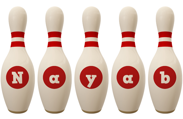 Nayab bowling-pin logo