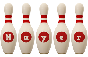 Nayer bowling-pin logo