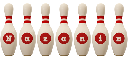 Nazanin bowling-pin logo