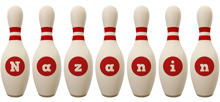 Nazanin bowling-pin logo