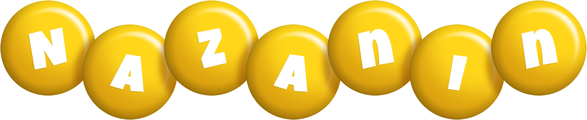 Nazanin candy-yellow logo