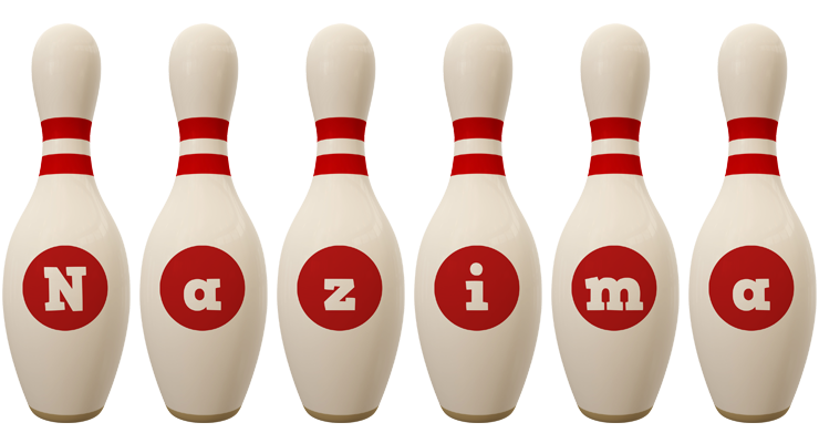 Nazima bowling-pin logo