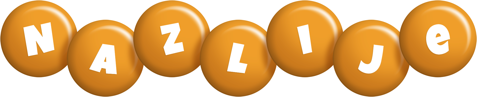 Nazlije candy-orange logo