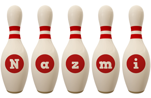 Nazmi bowling-pin logo