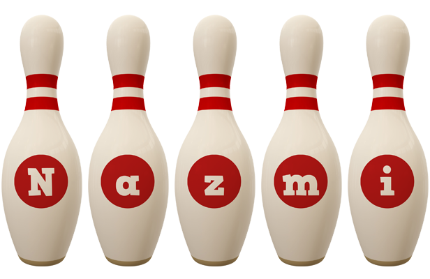 Nazmi bowling-pin logo