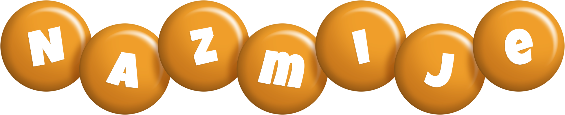 Nazmije candy-orange logo