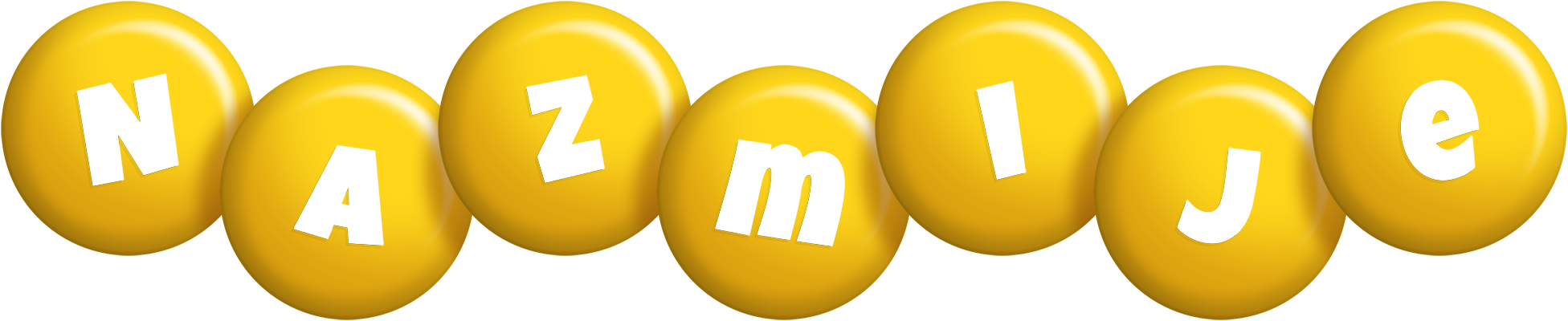 Nazmije candy-yellow logo
