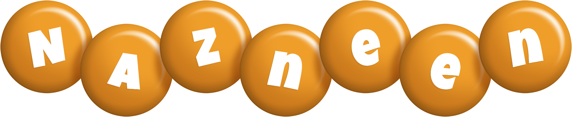 Nazneen candy-orange logo