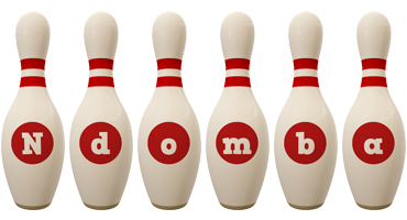 Ndomba bowling-pin logo