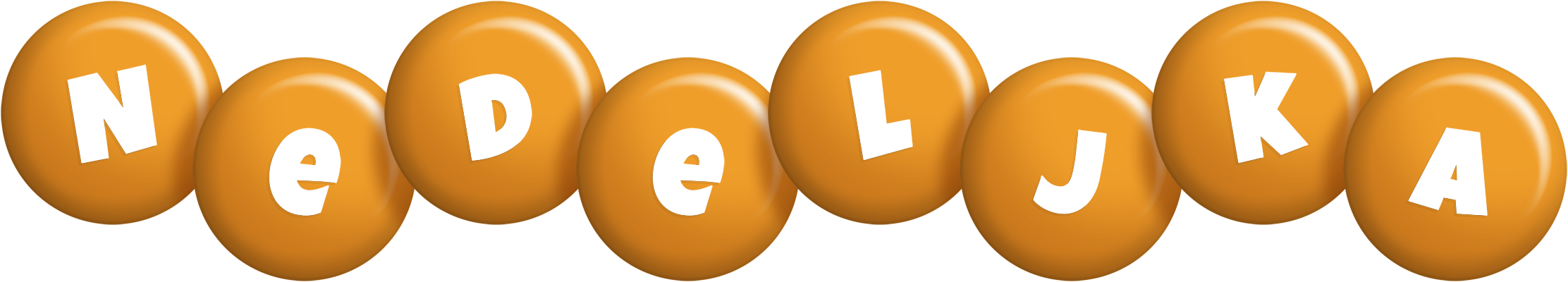 Nedeljka candy-orange logo