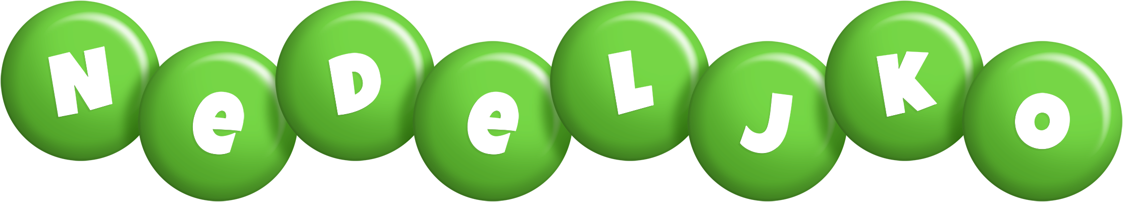 Nedeljko candy-green logo