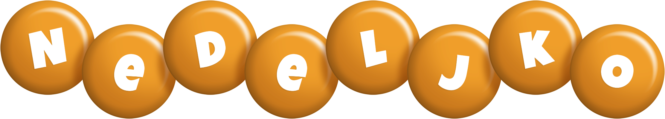 Nedeljko candy-orange logo