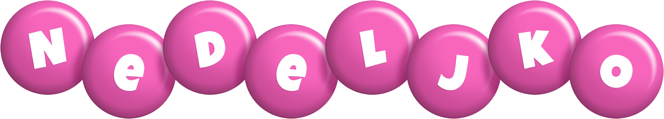 Nedeljko candy-pink logo