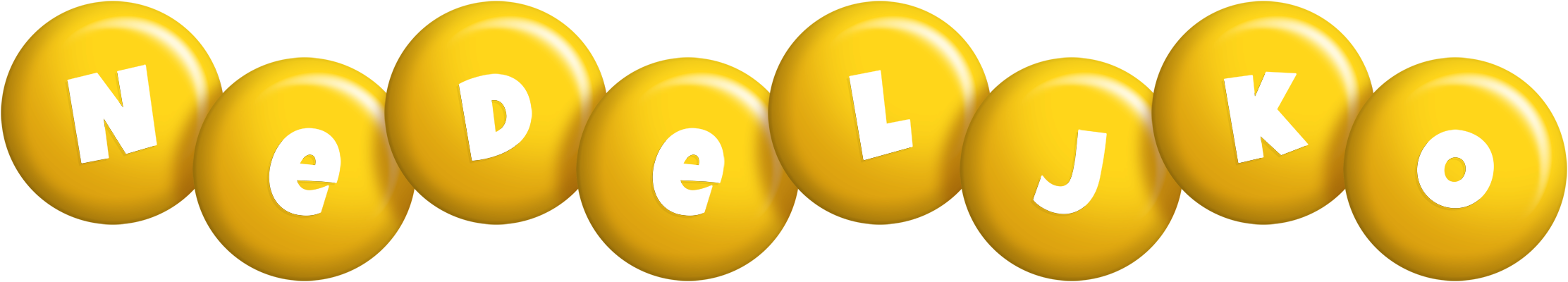 Nedeljko candy-yellow logo