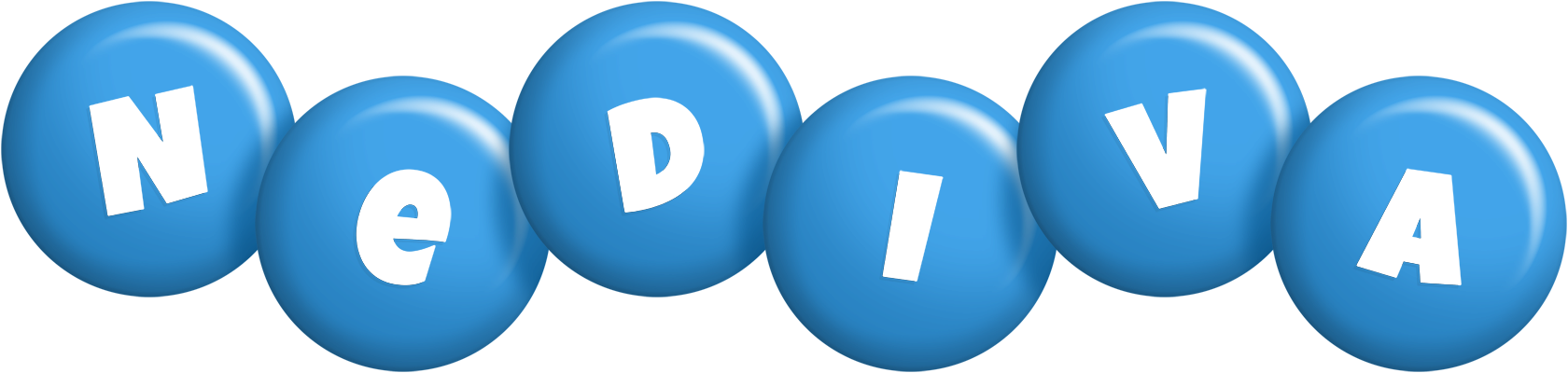 Nediva candy-blue logo