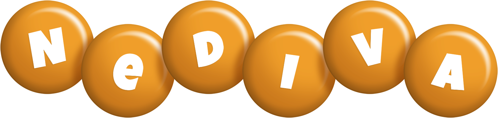 Nediva candy-orange logo