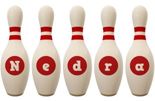 Nedra bowling-pin logo