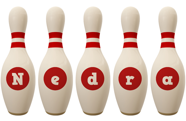 Nedra bowling-pin logo