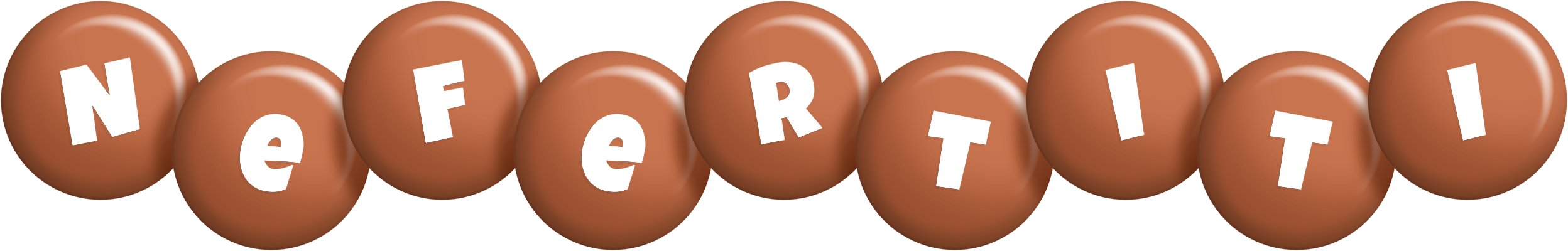 Nefertiti candy-brown logo