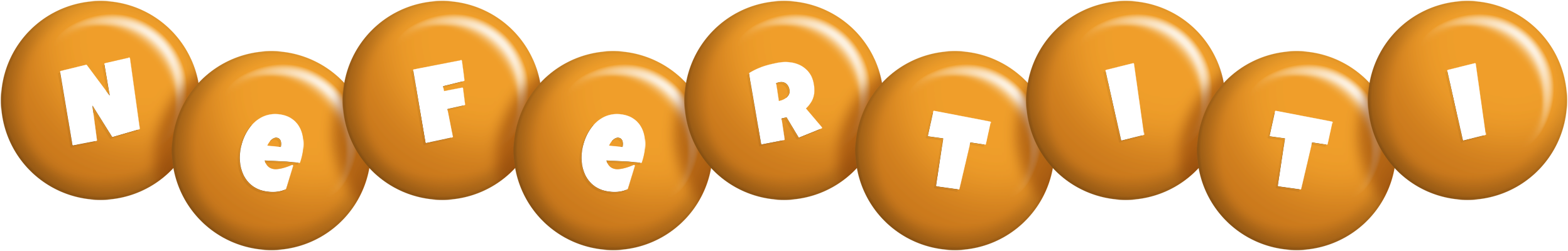 Nefertiti candy-orange logo