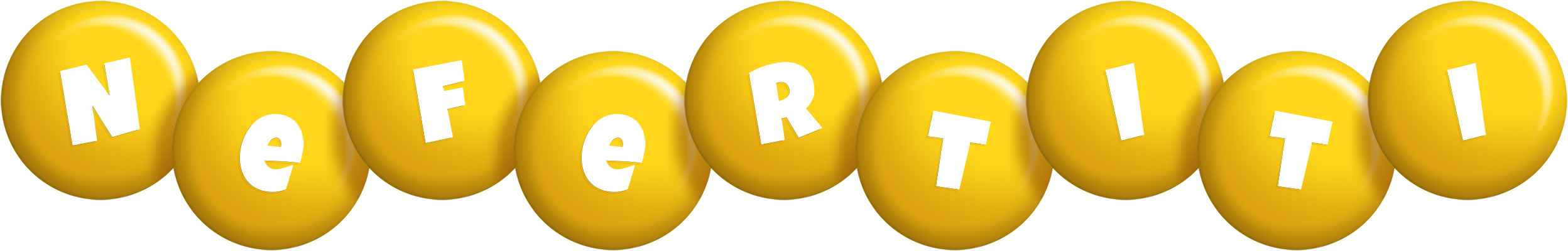 Nefertiti candy-yellow logo