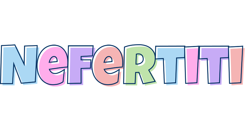 Nefertiti pastel logo