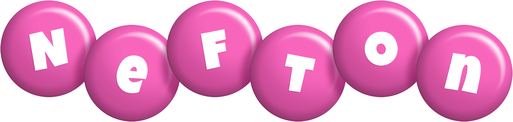 Nefton candy-pink logo