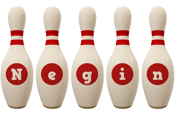 Negin bowling-pin logo