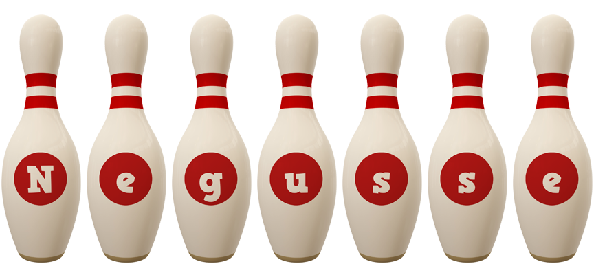 Negusse bowling-pin logo