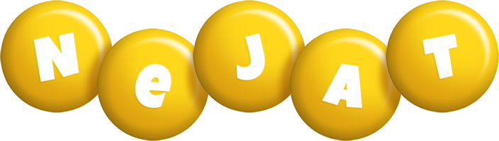 Nejat candy-yellow logo