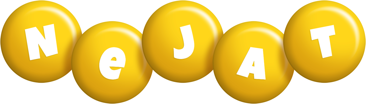 Nejat candy-yellow logo