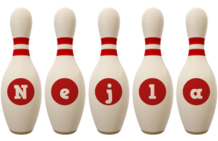 Nejla bowling-pin logo