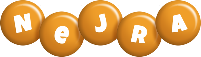 Nejra candy-orange logo