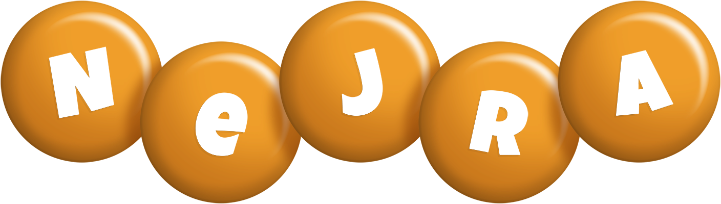 Nejra candy-orange logo