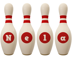 Nela bowling-pin logo