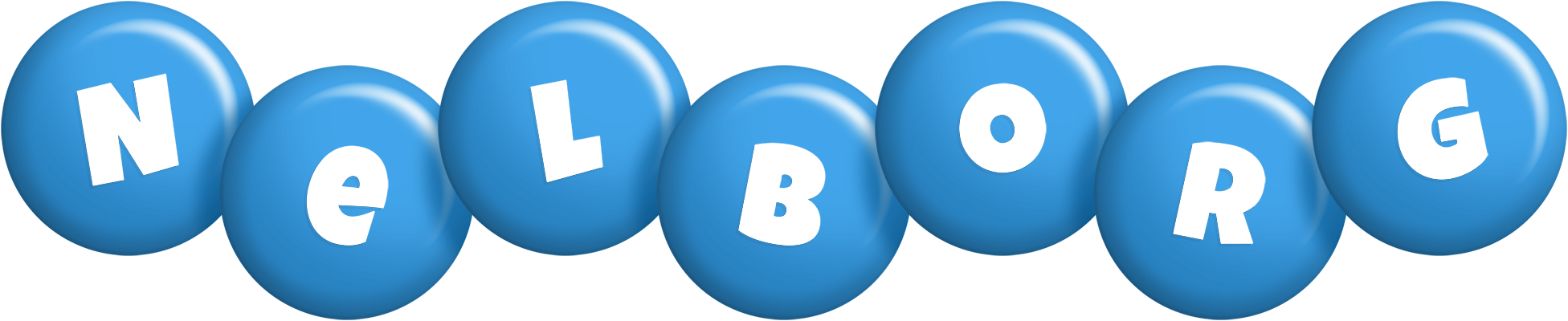 Nelborg candy-blue logo