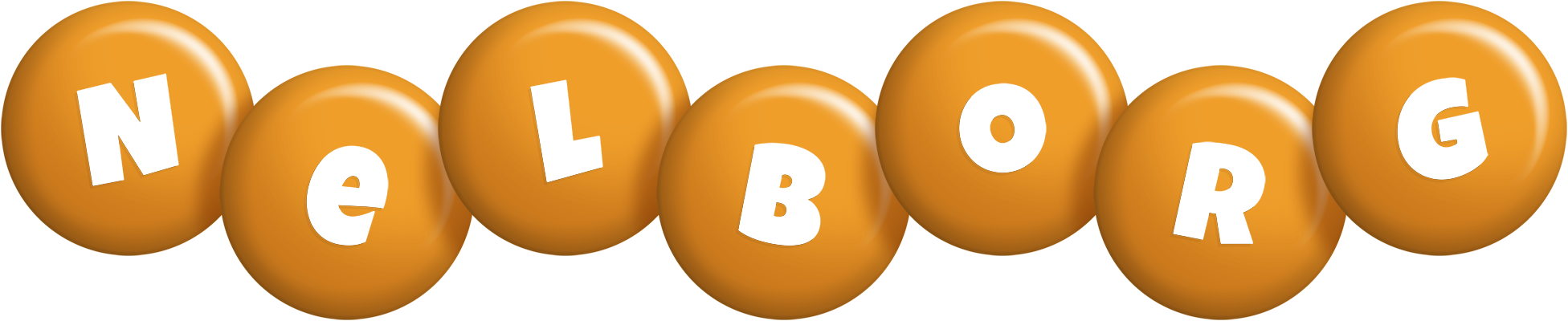 Nelborg candy-orange logo