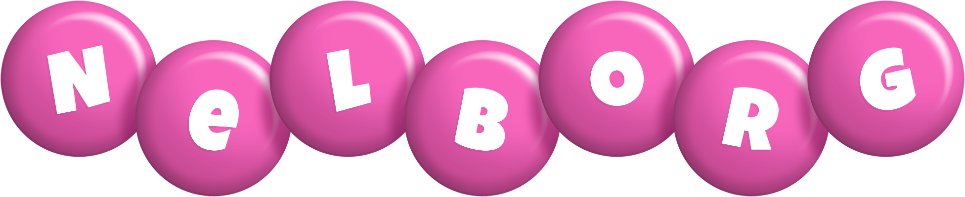 Nelborg candy-pink logo
