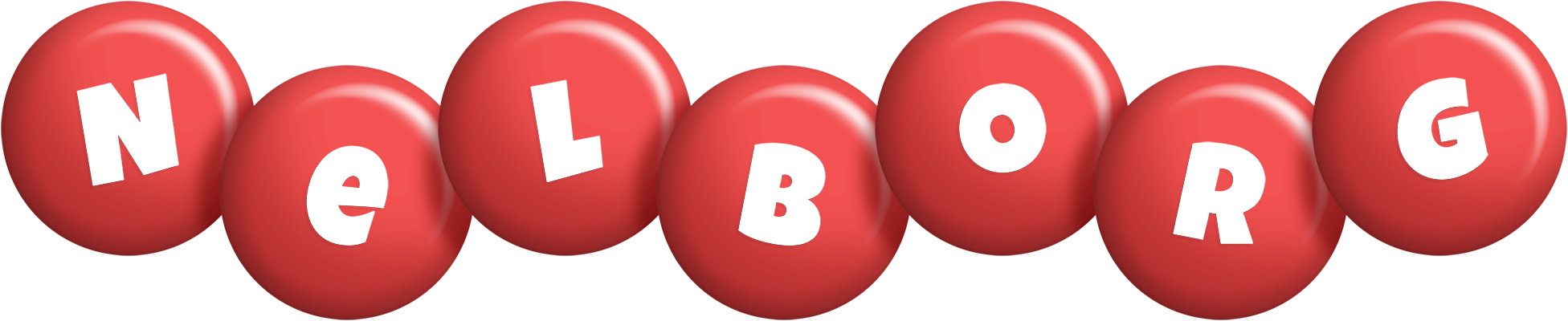 Nelborg candy-red logo