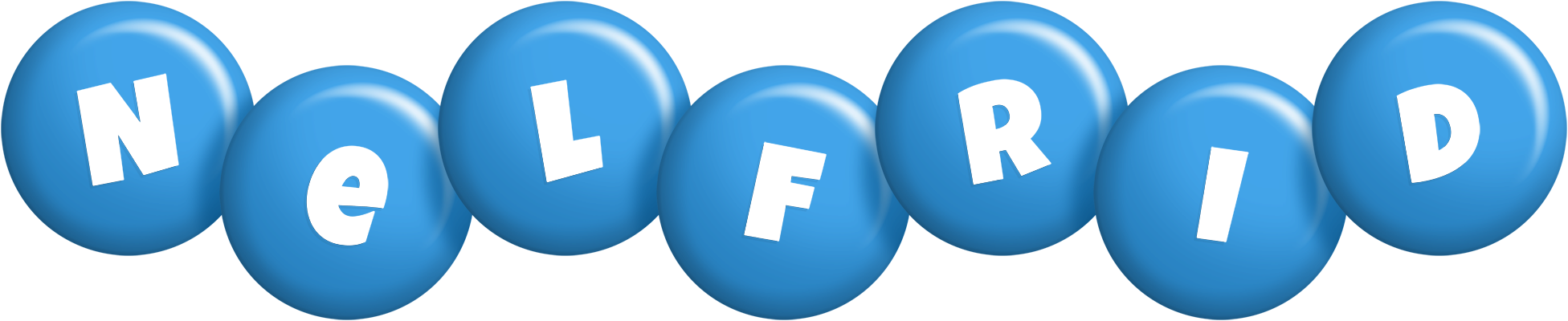 Nelfrid candy-blue logo