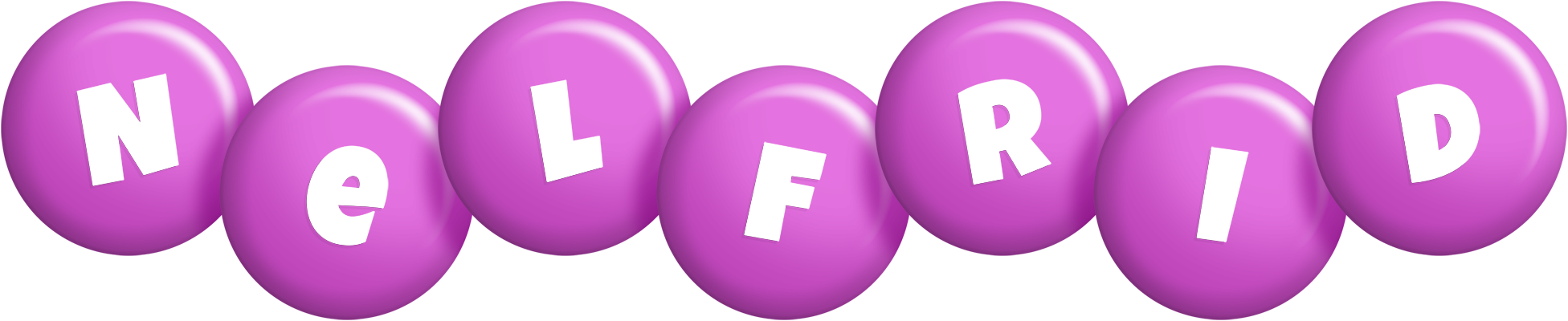 Nelfrid candy-purple logo