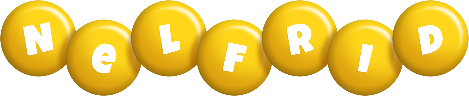 Nelfrid candy-yellow logo
