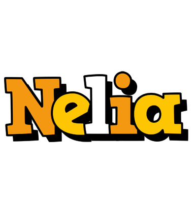 Nelia cartoon logo