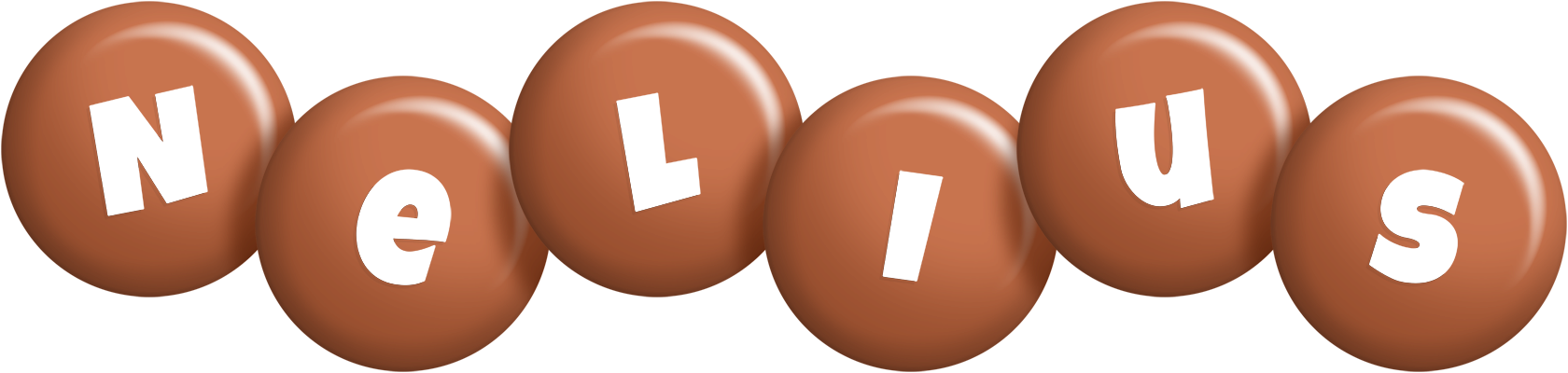 Nelius candy-brown logo