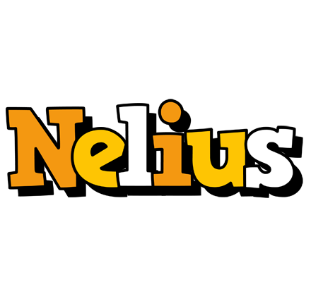 Nelius cartoon logo