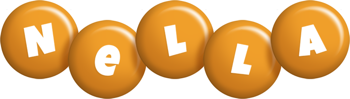 Nella candy-orange logo